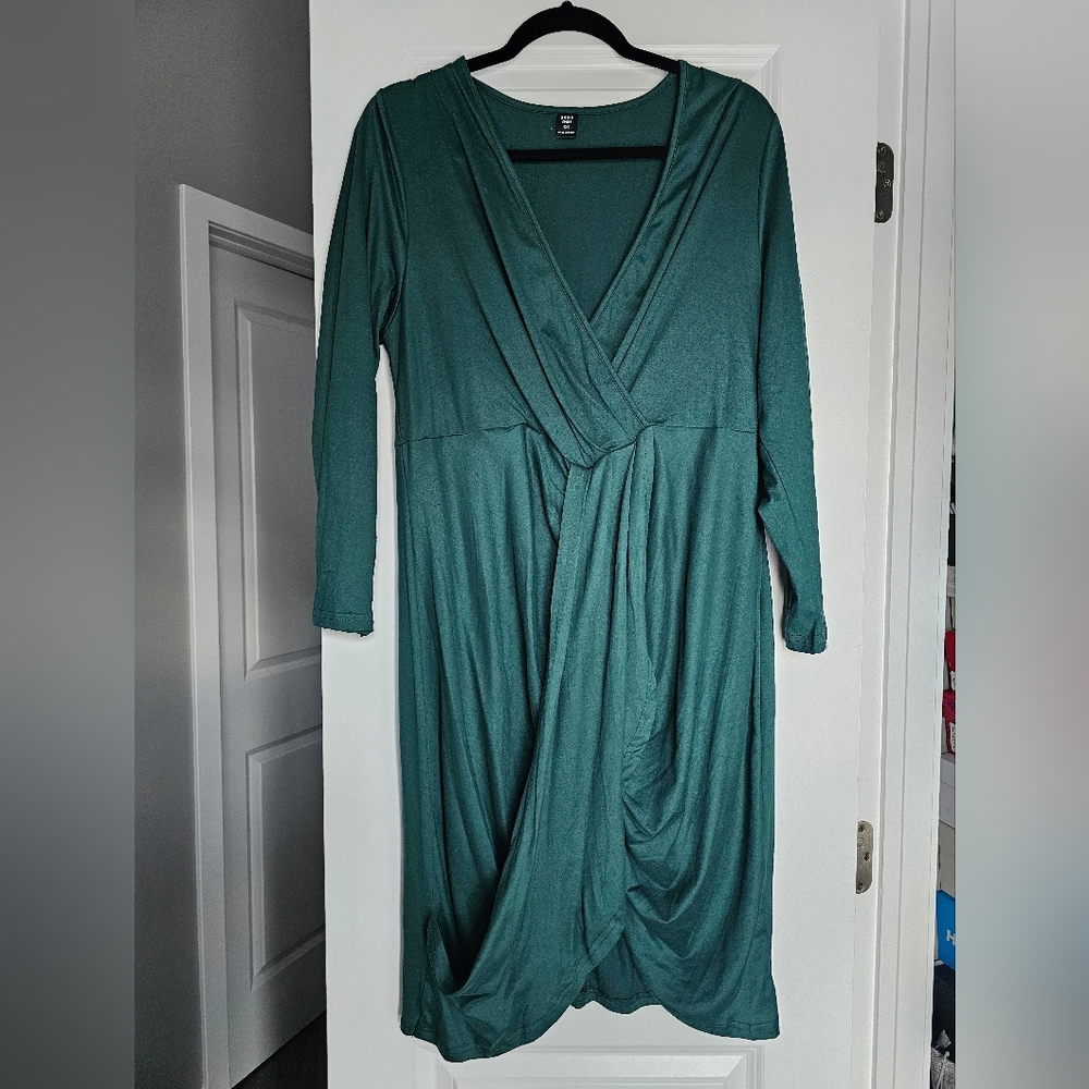 Dark green Shein plus dress